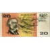 AUSTRALIA 1976 . TWENTY 20 DOLLAR BANKNOTE . ERROR . MASS INK TRANSFER